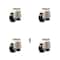 Service Caster Nylon Swivel TS Caster w/1.65" Black Wheels and M8 x 1.25mm x 15mm Stems, 4PK SCC-TSLV05S42-NYR-50-DC-4 - alternate 1